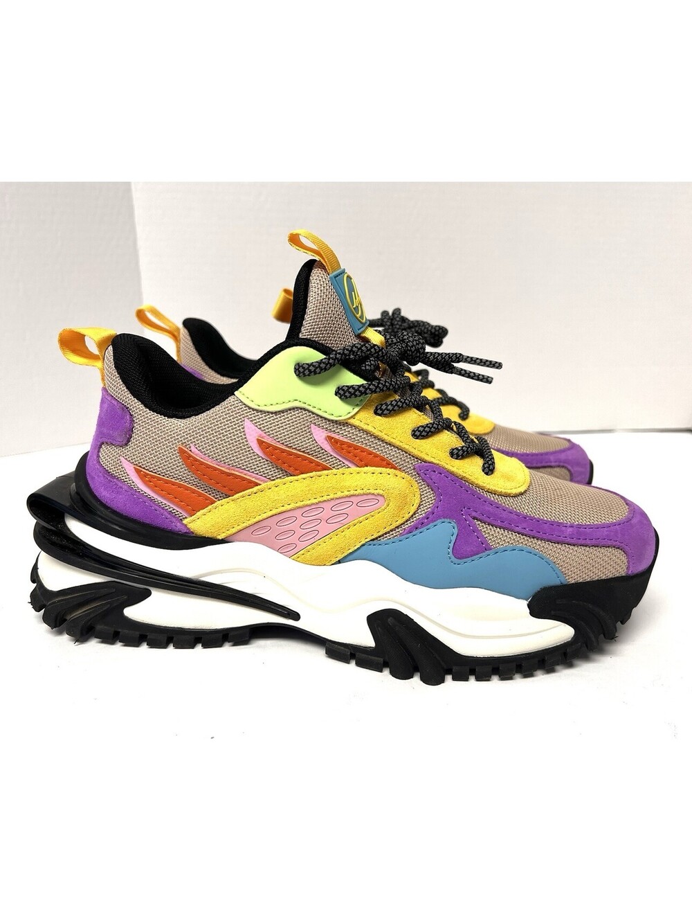 NEW Javi Achieve Multicolor Athletic Rugged Sole Shoes Sneakers Size 6 Y, 7.5 W